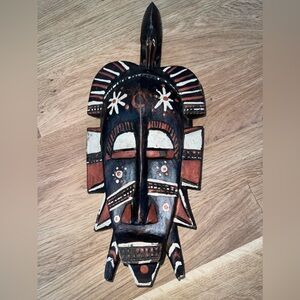 Senufo Mask with Bird Design / Vintage African Mask for Wall Art